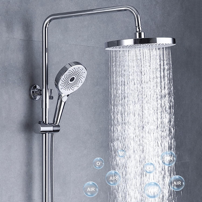 Four-function thermostatic digital display shower set