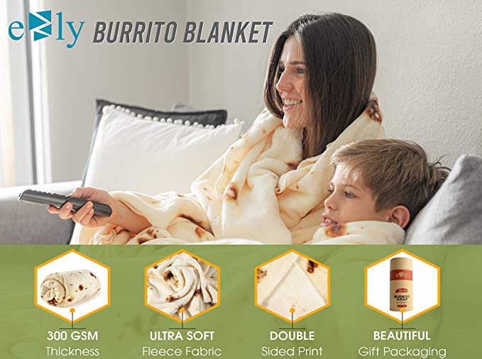 Burrito Tortilla Taco Blanket